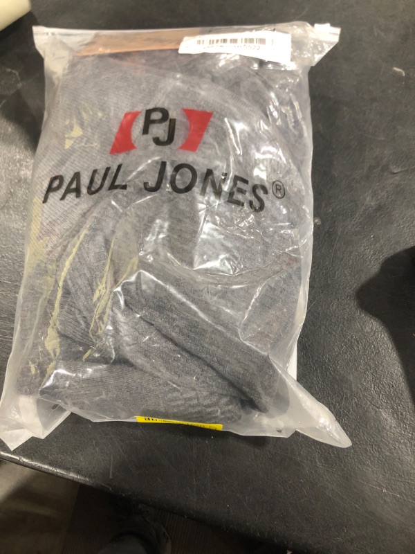 Photo 1 of PJ PAUL JONES Mens Quarter Zip Pullover Sweater Long Sleeve 1/4 Zip Pullover Mens Sweater Mock Neck Knit Sweaters for Men Slim Fit Dark Grey XL 