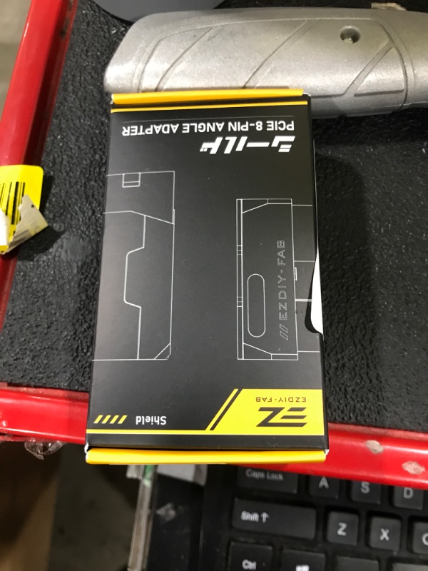 Photo 1 of EZDIY-FAB Shield Series 8-Pin PCIe GPU Power Adapter,90-Degree Angled Connector, Aluminum Design for Graphics Cards – Reverse Type,Black-2 Pack