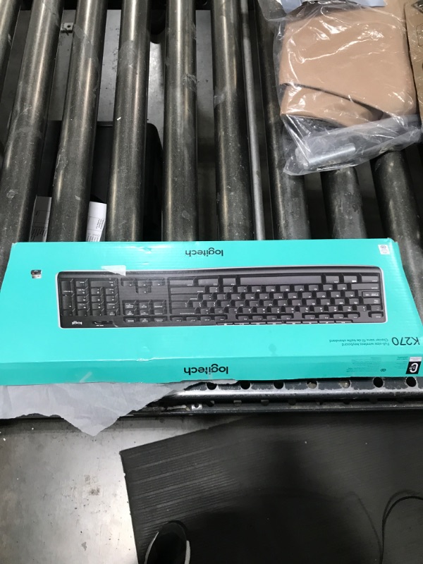 Photo 1 of Logitech K270 Wireless Keyboard for Windows, 2.4 GHz Wireless, Full-Size, Number Pad, 8 Multimedia Keys, 2-Year Battery Life, Compatible with PC, Laptop, Black