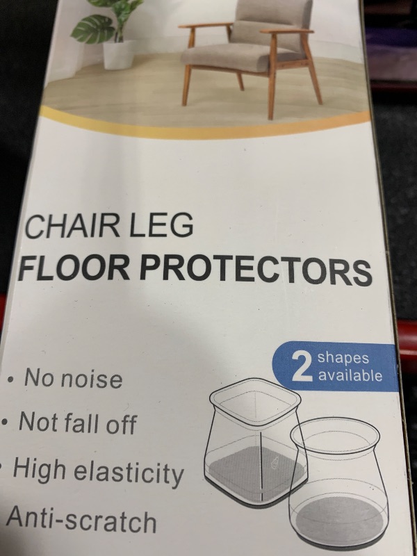 Photo 1 of 24 Pcs Chair Leg Floor Protectors for Hardwood Floors Silicone Covers to Protect Wood Tile Floors Felt Pads Furniture Leg Caps Non Slip Reduce Noise (Fit:1.3"-2")