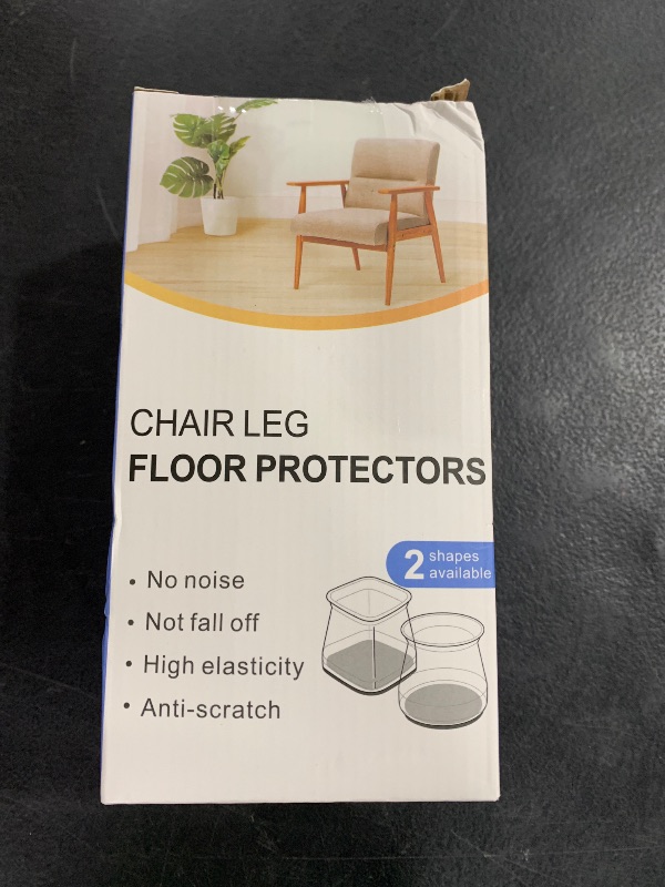 Photo 1 of 24 Pcs Chair Leg Floor Protectors for Hardwood Floors Silicone Covers to Protect Wood Tile Floors Felt Pads Furniture Leg Caps Non Slip Reduce Noise (Fit:1.3"-2")