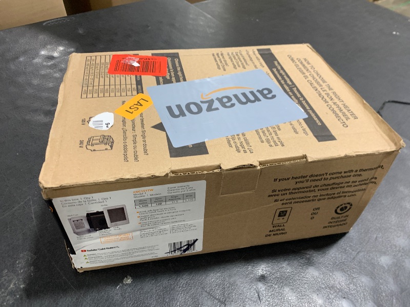 Photo 1 of Cadet Com-Pak Electric Wall Heater Complete Unit with Thermostat (Model: CSC151TW, Part: 67509), 5120 BTU, 120 Volt, 1500 Watt, White