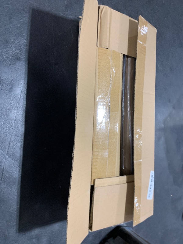 Photo 1 of Wood Curtain Rods for Windows 66 to 120 Inch, 1 Inch Heavy Duty Curtain Rods with Imitation Wood Grain Finials, Boho Adjustable Drapery Rods, Farmhouse Rustic Single Window Curtains Rods