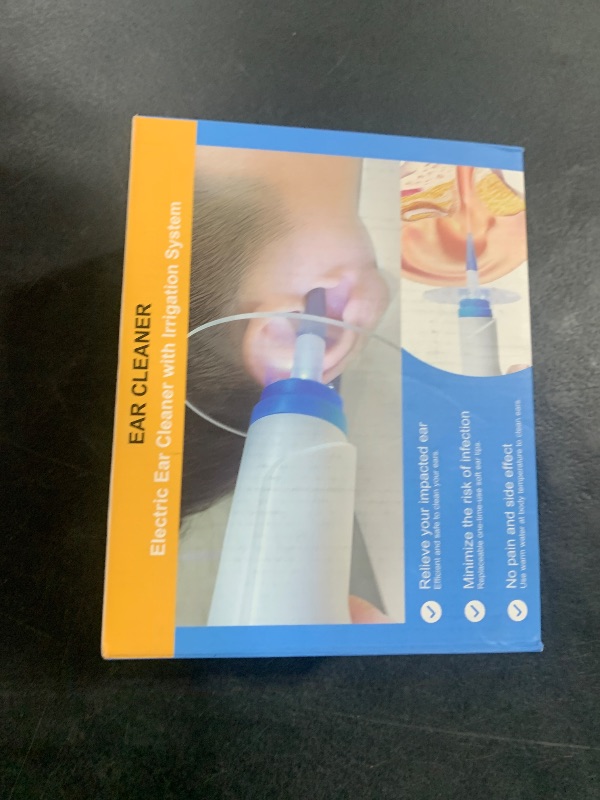 Photo 1 of Ear Wax Removal, Electric Ear Cleaning Kit with Light, FSA HSA Eligible, Ear Irrigation Kit with 4 Pressure Modes, Safe and Effective Ear Flush Kit with Ear Cleaner - Includes Basin, Towel & 15 Tips