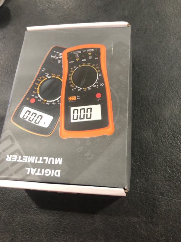 Photo 1 of Digital Multimeter Pocket Clamp Multimeters Multi Tester Voltmeter Ammeter Ohmmeter AC/DC Ohm Volt Amp and Diode Voltage Electrical Tester Meter with Backlight LCD,Home Professional Use Automotive,etc