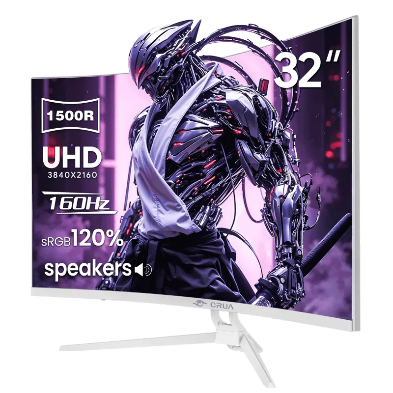 Photo 1 of ***PARTS ONLY***
RUA 32 Inch 4K Curved Gaming Monitor, UHD 160Hz Monitor, 1500R, FreeSync 120% sRGB, 1.07B Color Depth, with HDMI /DP and Built-in Speaker, Support Wall Mount-