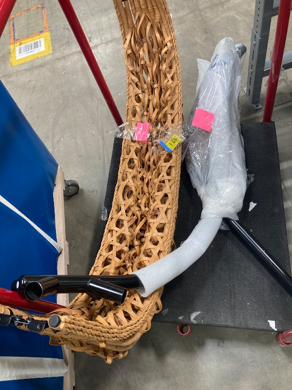 Photo 1 of  ***(SELLING AS IS -MISSING PARTS)****
Egg Chair with Stand, Patio Wicker Bifanuo Hanging Chair, Hammock Swing Chair, 350LBS Capacity for Bedroom, Balcony, Garden ***(NO PACKAGING, NOT IN BOX)***

