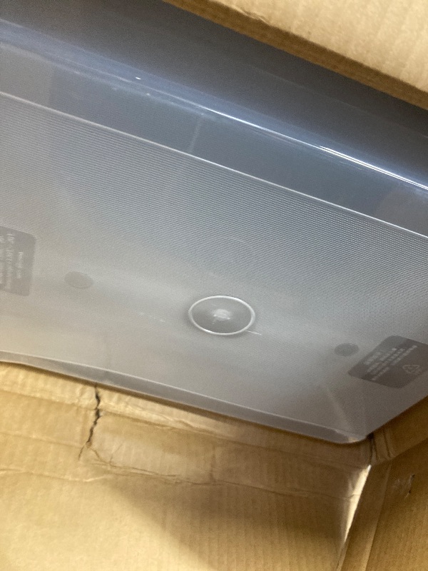 Photo 1 of 17 QT Clear Storage Bins with Lids Large Stackable Plastic (6 Pack) 15.9x11.6x7.3"
