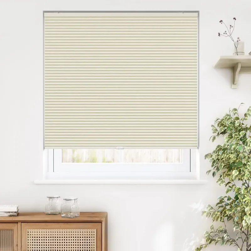 Photo 1 of **MISSING HARDWARE**LazBlinds Cordless Cellular Shades, Light Filtering Honeycomb Shades for Home, Thermal Insulation Noise Reduction Blinds for Windows, 32'' W x 48'' H, Cream
