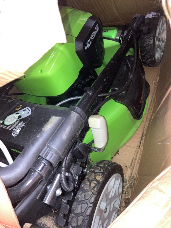 Photo 1 of ***MISSING PARTS**Greenworks 40V 21" Brushless Cordless (Self-Propelled) Lawn Mower (75+ Compatible Tools), 5.0Ah Battery and Charger Included