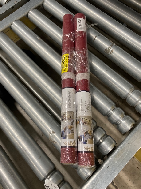 Photo 1 of 2 PK Dimoon Wallpaper 78.7"x17.3" Thicken Embossed Flower Peel and Stick Wallpaper Retro Red Floral Stick Peel Contact Paper Solid Pure Waterproof Dark Red Self Adhesive Wallpaper Removable Shelf Vinyl Roll