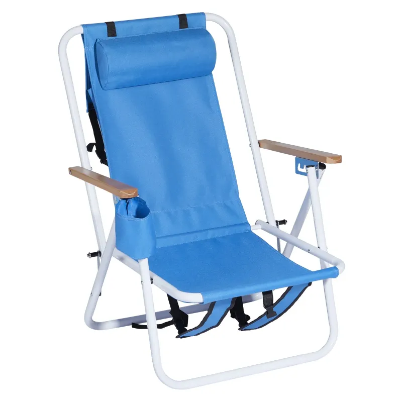 Photo 1 of ***(PARTS ONLY-SELLING AS PARTS ONLY)***
Ktaxon Backpack Beach Chair, Outdoor 4-Level Adjustable Folding Chair, Protable Seating with Cup Holder & Removable Headrest, Blue
