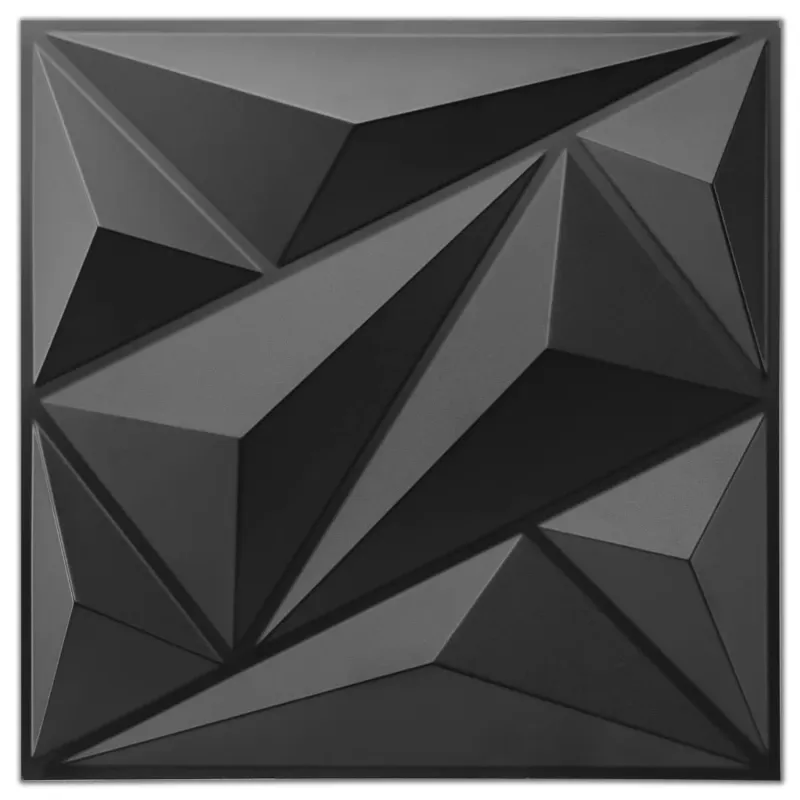 Photo 1 of 12 Pack 3D Wall Panel Diamond for Interior Wall Décor, PVC Flower Textured Wall Panels for Living Room Lobby Bedroom Hotel Office, White, 19.6''x19.6''
