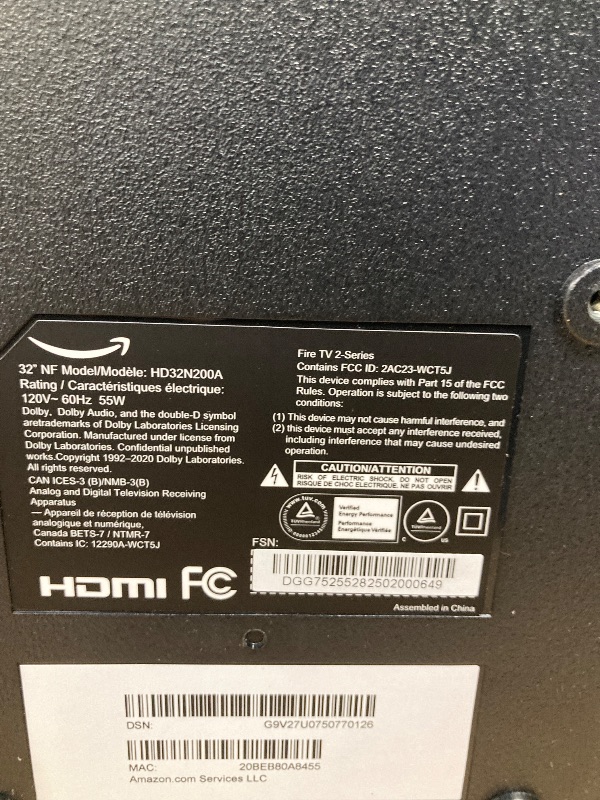 Photo 1 of ***SELLING AS PARTS ONLY***  Amazon Fire TV 28” 2-Series (newest model), HD smart TV with Fire TV Alexa Voice Remote, stream live TV without cable  ***(OPEN BOX)***