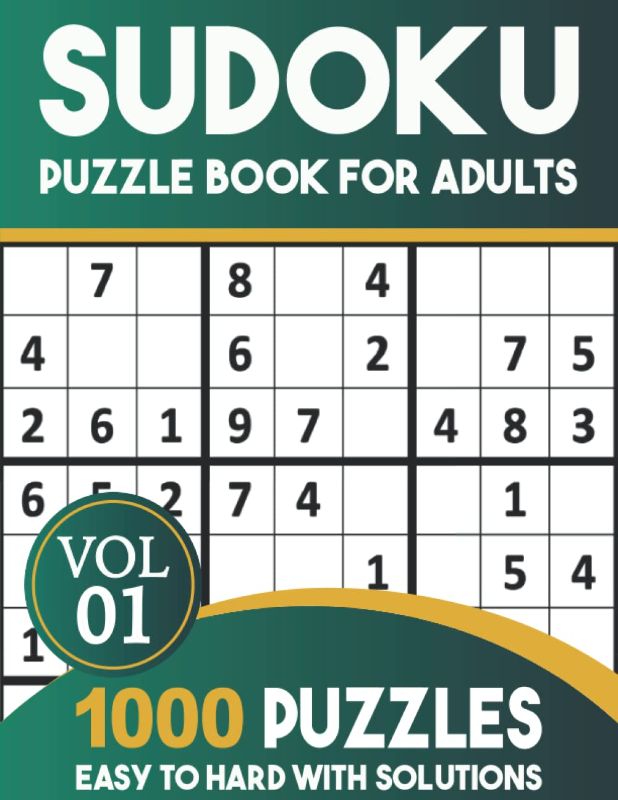 Photo 1 of 1000 sudoku puzzles for adults: Soduko for adults - Sodoku books for adults - 1000 sudoku puzzles from Easy to Hard for adults (Volume 01)