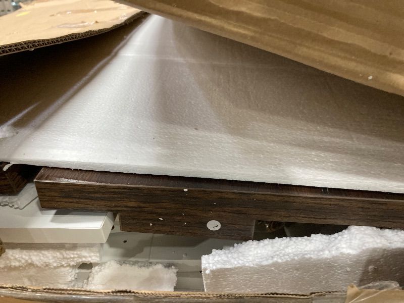 Photo 1 of HERVIGOUR Square Coffee Table with Hidden Storage, Flip-Top Hinged Lift for Living Room, Center Table with Large Storage Space, Rustic Coffee Table for Home or Office, Oak