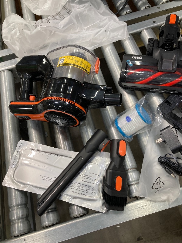 Photo 1 of ***PARTS ONLY -MISSING PART-SELLING AS PARTS ONLY***
INSE Cordless Vacuum Cleaner,25Kpa Powerful Stick Vacuum,6-in-1 Rechargeable Vacuum with 2500mAh Battery Up to 45mins Runtime,300W Brushless Motor Cordless Vacuum for Pet Hair Hard Floor Carpet

