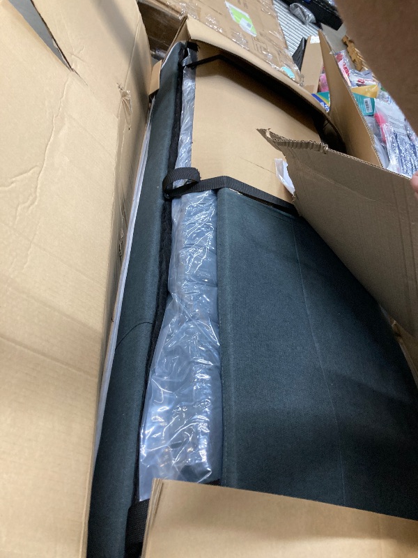 Photo 1 of  ***(MISSING PARTS, MSSING BOX 2 OF 2 INCOMPLETE SET-SELLING AS PARTS ONLY)***
Mixoy 78'' Convertible Sectional Sofa with Storage Ottoman, Small Linen Fabric Sofa with Movable Ottoman, Modern Free Combination L Shaped Couch (Dark Grey)