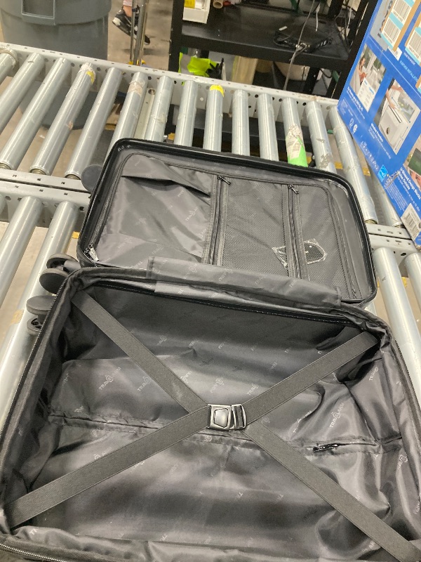Photo 1 of 22 Inch Carry On Luggage 22x14x9 Airline Approved, Carry On Suitcase with Wheels, Hard-shell Carry-on Luggage, Durable Luggage Carry-On, Jet Black Small Suitcase with Cosmetic Case
