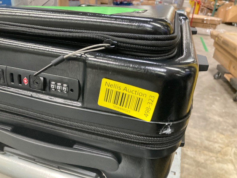 Photo 1 of 22 Inch Carry On Luggage 22x14x9 Airline Approved, Carry On Suitcase with Wheels, Hard-shell Carry-on Luggage, Durable Luggage Carry-On, Jet Black Small Suitcase with Cosmetic Case
