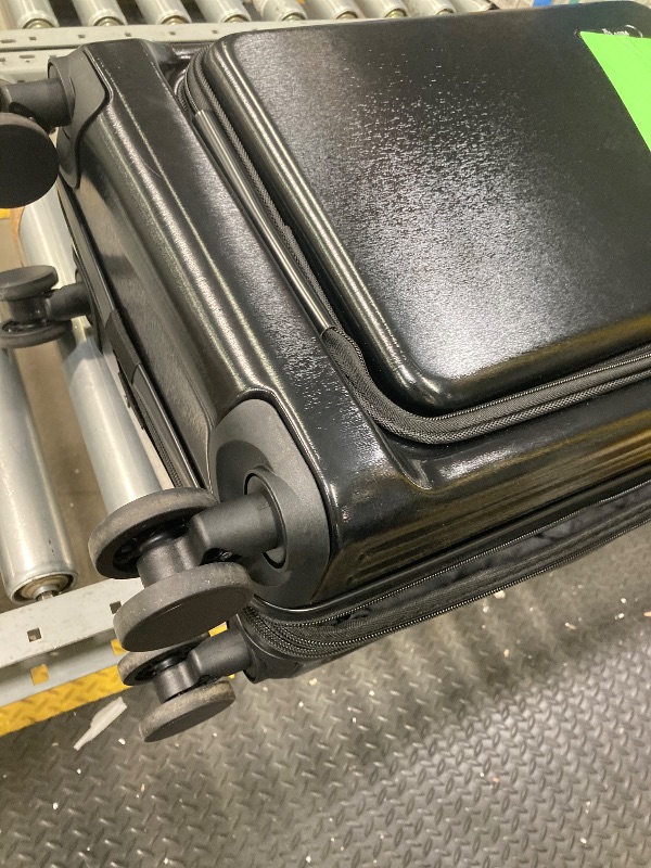 Photo 1 of 22 Inch Carry On Luggage 22x14x9 Airline Approved, Carry On Suitcase with Wheels, Hard-shell Carry-on Luggage, Durable Luggage Carry-On, Jet Black Small Suitcase with Cosmetic Case

