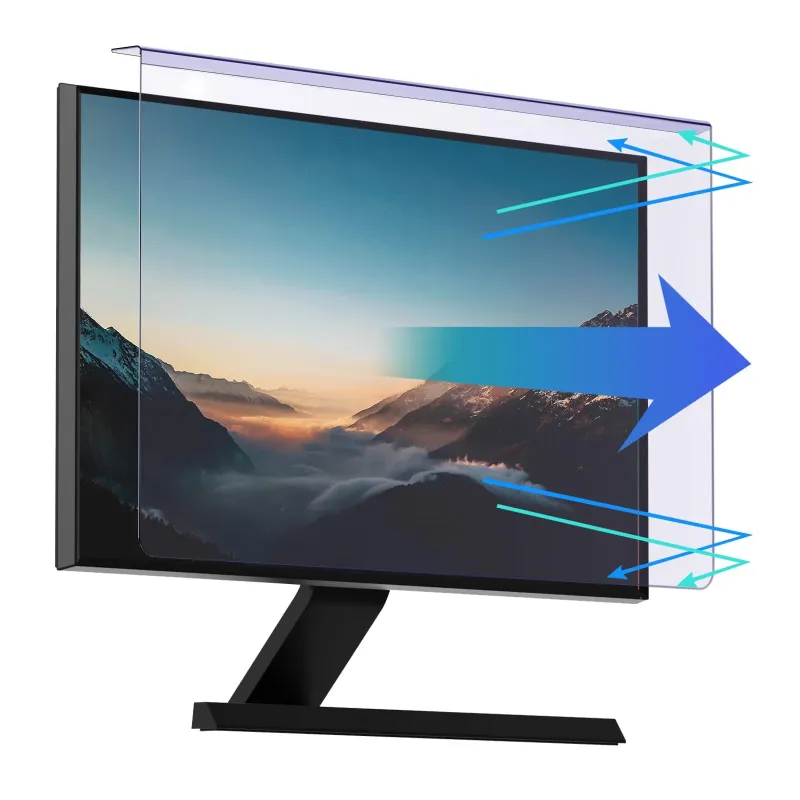 Photo 1 of 23-24 inch Computer Anti Blue Light Screen Protector, Hanging Desktop Monitor Blue Light Filter for 22, 23, 23.6, 23.8, 24 inch Widescreen Monitor, Universal PC Anti Scratch Eye Protection Cover