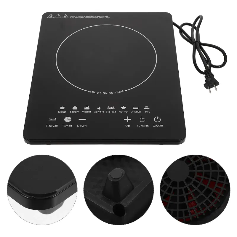 Photo 1 of 1000W Portable Induction Cooktop, Electric Single Countertop Burner with LCD Touch Screen Sensor and Digital Timer