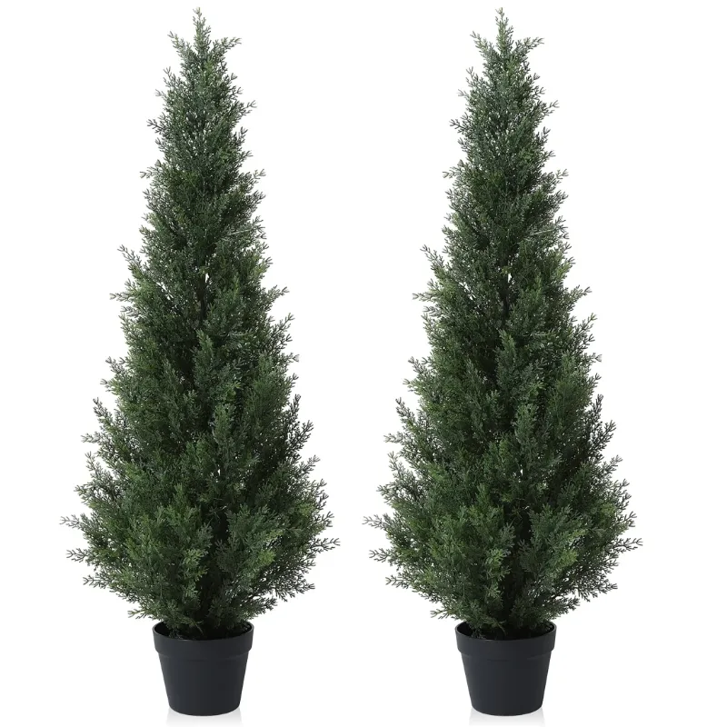 Photo 1 of 
Hero image 0 of Artificial Cedar Tree 2 Pack 4 ft Outdoor Artificial Topiary Cedar Plants Fake Tree UV Rated Potted Tree for Perfect Housewarming Gift, Set of 2, 0 of 7


View in 3D




50+ bought since yesterday
In 200+ people's carts
Best seller
Visit 