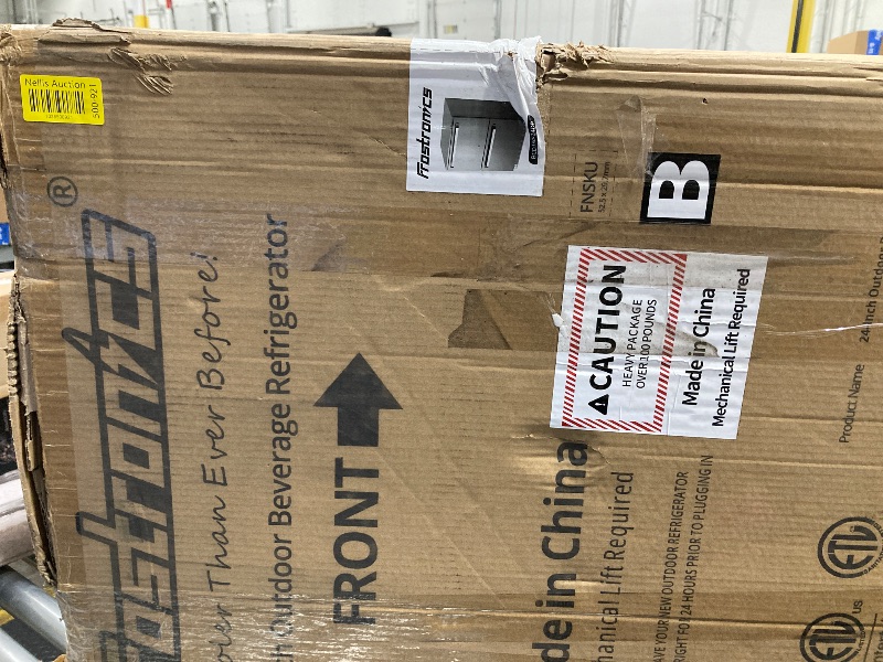 Photo 1 of ***PARTS ONLY/DENTS***Frostronics 24-Inch 186 cans Outdoor Drawer Refrigerator, 5.47 cu. ft. Built-In Outdoor Drawer Beverage Cooler, 26°F Outdoor Drawer Beverage Fridge, SUS304, Dual Mode, Lockable, ETL & NSF7 Certified