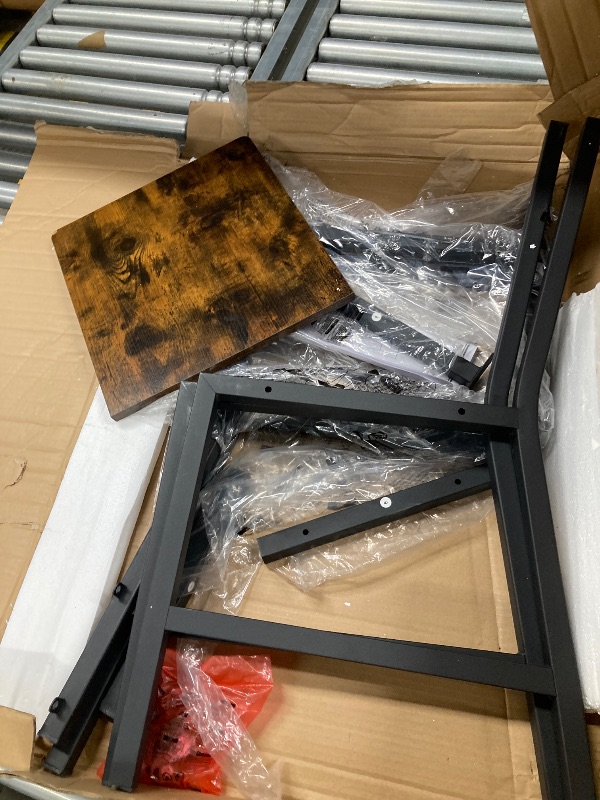 Photo 1 of ***(PARTS ONLY, SELLING AS PARTS ONLY)***
VASAGLE Dining Chair Set of 2, Rustic Wood Chairs with Metal Steel Frame, Easy to Assemble, Comfortable Seat, Modern Farmhouse Chair for Kitchen, Bedroom, Living Room, Rustic Brown and Ink Black