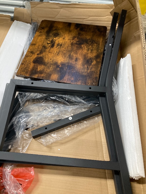Photo 1 of ***(PARTS ONLY, SELLING AS PARTS ONLY)***
VASAGLE Dining Chair Set of 2, Rustic Wood Chairs with Metal Steel Frame, Easy to Assemble, Comfortable Seat, Modern Farmhouse Chair for Kitchen, Bedroom, Living Room, Rustic Brown and Ink Black