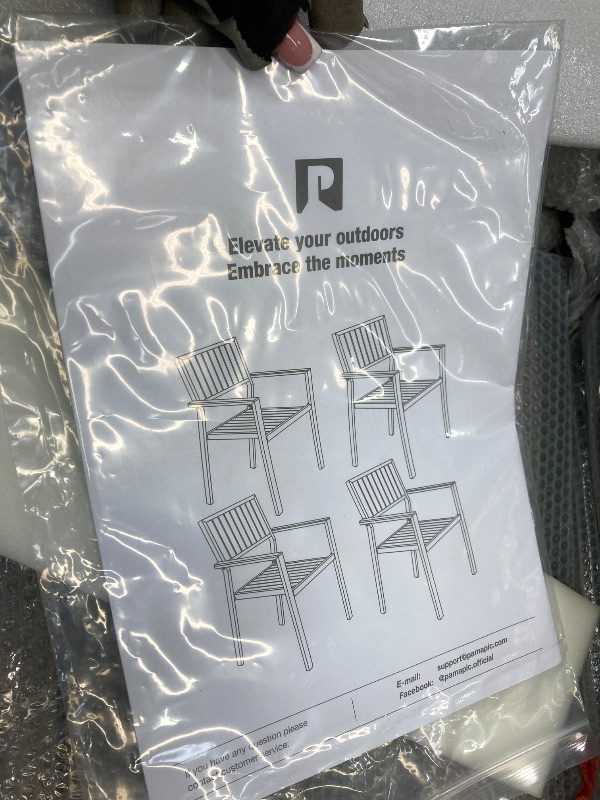 Photo 1 of **PARTS ONLY***
Pamapic 10-Piece Patio Dining Set?Outdoor Aluminum Furniture Set with Plastic-Wood Table Top,Outdoor Furniture Set with 8 Outdoor Stackable Chairs for Patio Garden Poolside (Walnut)