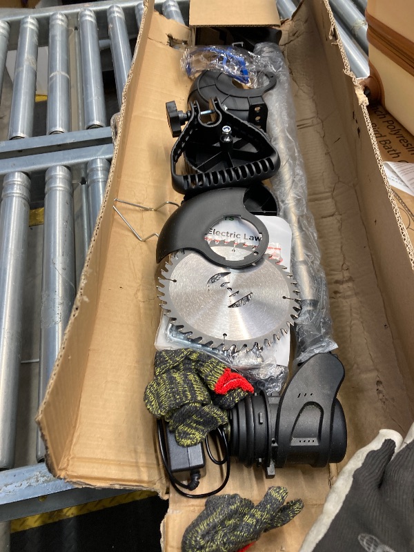 Photo 1 of TNTANTS Electric Weed Wacker Cordless String Trimmer with Wheels 2Pcs 24V Batteries 3 Types of Blades Adjustable Length Weed Eater Grass Trimmer/
