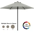 Photo 1 of **PARTS ONLY/DAMAGED FRAME**ABCCANOPY 7.5ft Outdoor Market Hand Push Patio Umbrella,12+Colors, LIGHT GRAY
