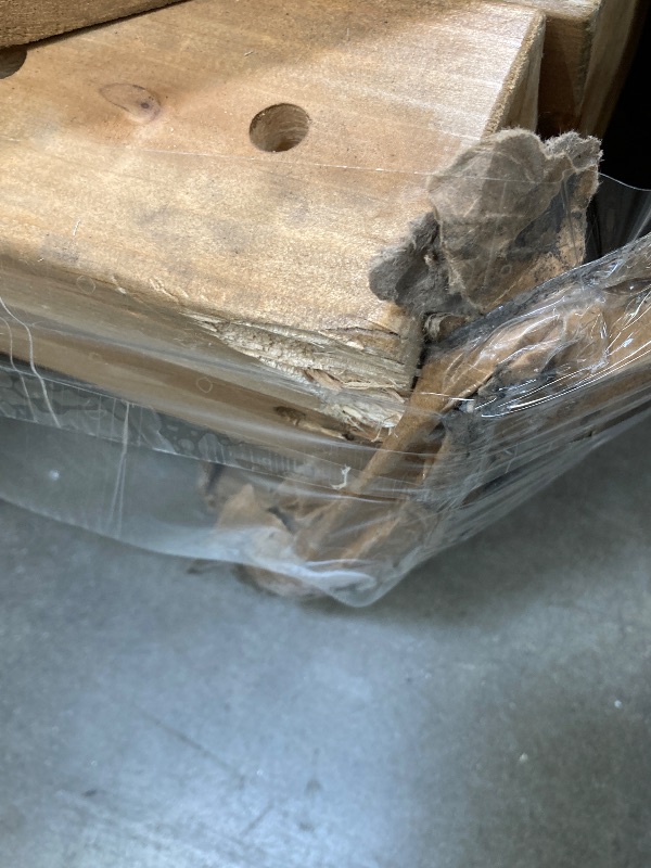 Photo 1 of ***BOX 1 OF 2  & BOX 2 OF 2 SOLD AS SET***
 Backyard Discovery Mount McKinley All Cedar Wood Swing Set  ***SOME WOOD CHIPS ALONG EDGE, BOX RIPPED/TORN)***