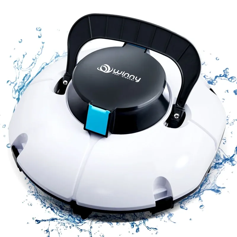 Photo 1 of (2025 Upgrade) Cordless Robotic Pool Cleaner, Winny Pool Cleaner Automatic Pool Vacuum with Dual Filters, 80 Mins Runtime, Ideal for Flat Above Pools Up to 645 Sq.Ft (White and Blue)