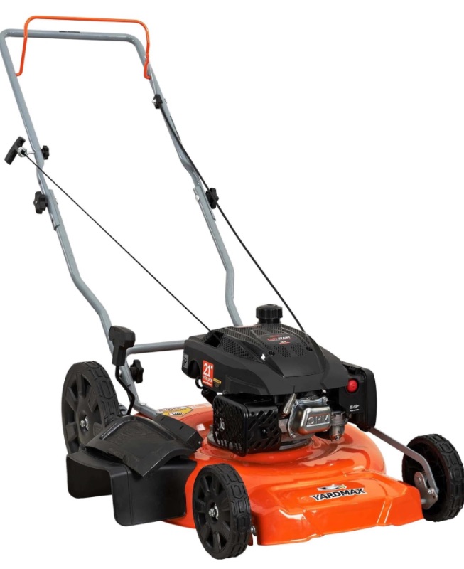 Photo 1 of 21 in. 170cc 2-in-1 Gas Walk Behind Push Lawn Mower with High Rear Wheels