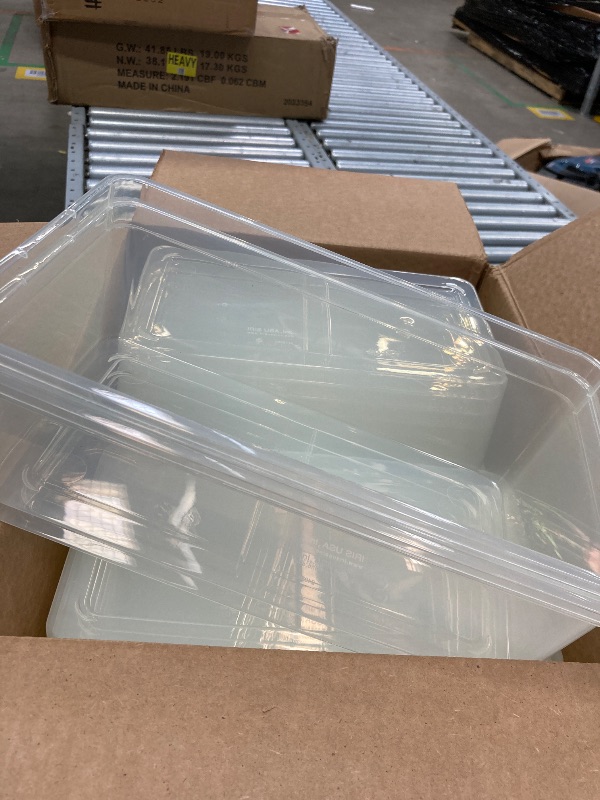 Photo 1 of 150 Count 34oz (1000ml) Rectangular Clear Plastic Take-Out Food Storage Containers with Leakproof Lids, Microwaveable and Freezer Safe Meal Prep Containers