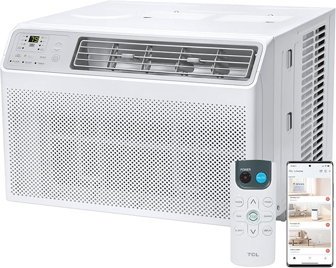 Photo 1 of 
TCL H10W35W 10,000 10000 BTU Smart Window Air Conditioner, Fan & Dehumidifier, 450 Sq. Ft, Remote Control, Compatible with Alexa/Google Assistant, White