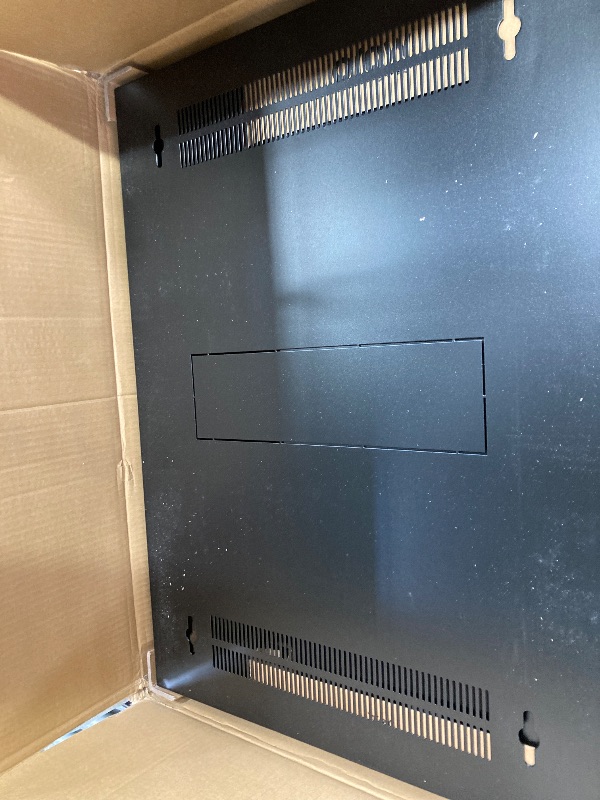 Photo 1 of Tecmojo 15U Wall Mount Rack Network Cabinet for 19" IT Equipment,with Lockable Glass Door and Side Panels,Cooling Fan,17.7inch Depth,Black (15U)