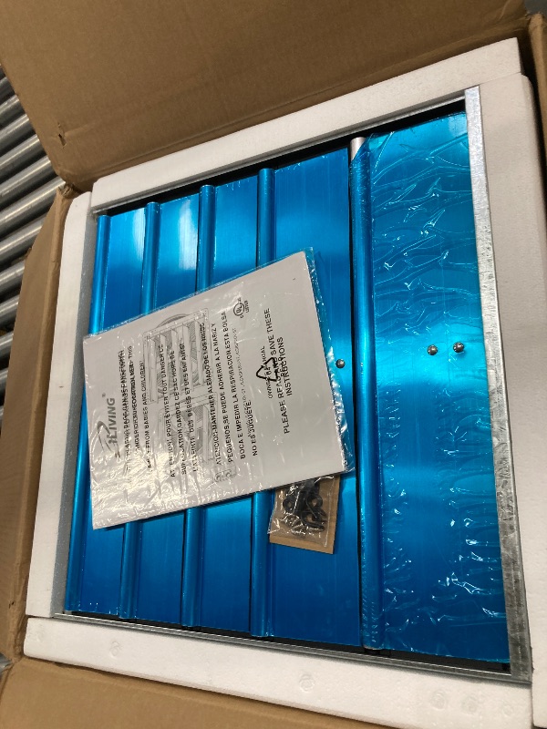 Photo 1 of iLIVING 18" Wall Mounted Shutter Exhaust Fan, Automatic Shutter, with Thermostat and Variable Speed controller, 0.85A, 1736 CFM, 2600 SQF Coverage Area Silver (ILG8SF18V-ST)