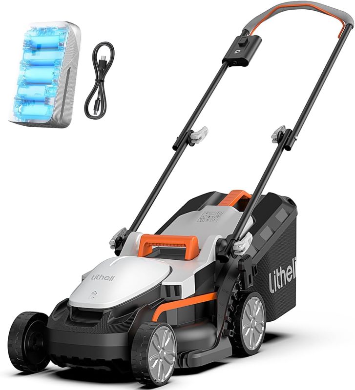 Photo 1 of **NO BATTERY**Litheli Litheli Cordless Lawn Mower 13 Inch, U20 Handy+ 20V Electric Lawn Mowers for Garden, Yard and Farm, 5 Heights Adjustment, Light Weight,4.0Ah Portable Battery Included
