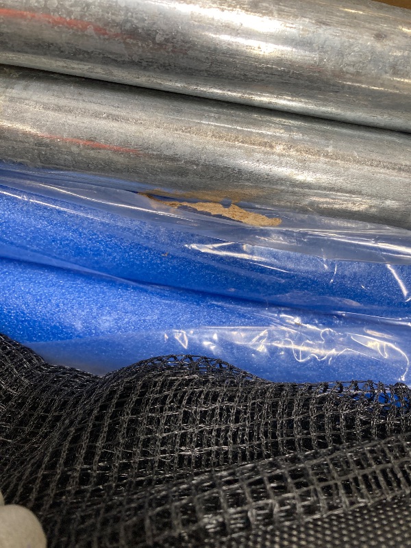 Photo 1 of ***(MISSING PARTS, SELLING AS IS )*** 
Gigu 12ft Home Trampoline - T-Socket Reinforced Frame, Double Zipper Entry, Ladder Included, Outdoor Specific Yard for Adults Kids