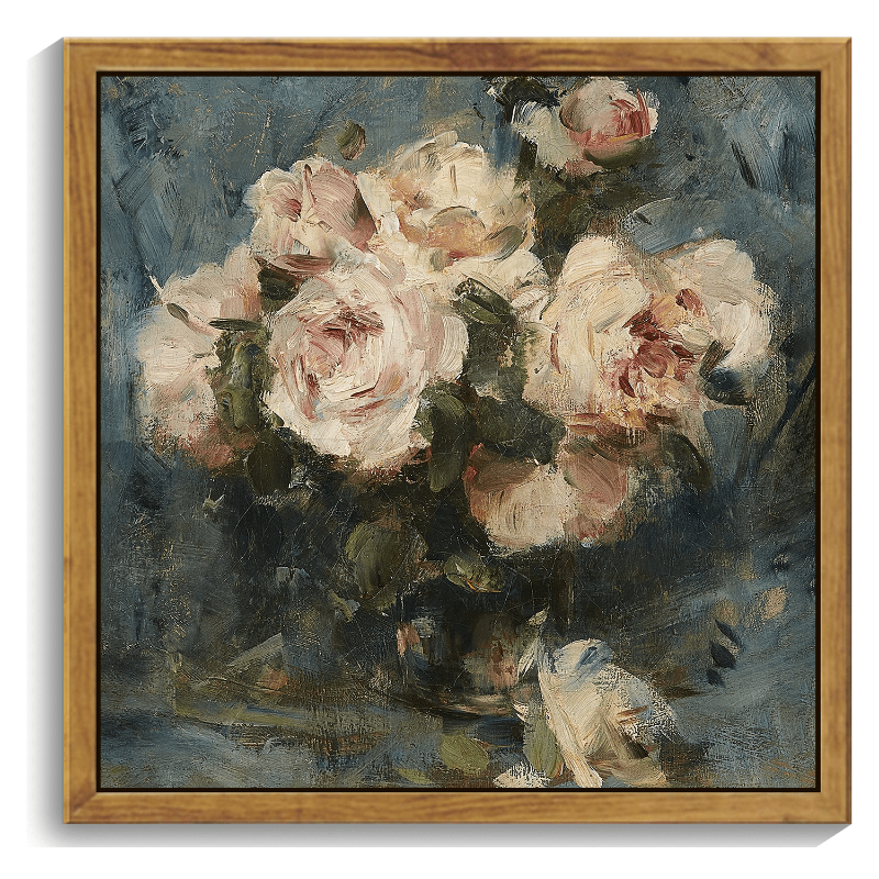 Photo 1 of 0x10in Natural Framed Flower Framed Wall Art Vintage Classic Retro Floral Wall Prints Modern Farmhouse Kitchen Bathroom Office Decor