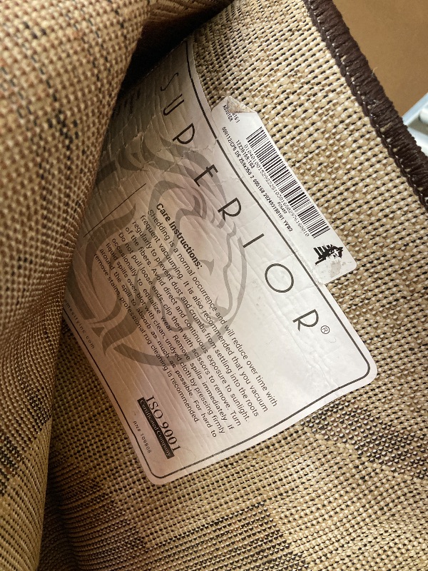 Photo 1 of
***(ACTUAL SIZE UNCLEAR)***SUPERIOR Indoor Large Area Rug for Kitchen, Bedroom, Living Room, Entryway, Hallway with Jute Backing, Perfect for Hardwood Floors- Viking Modern Geometric Trellis Design, Size??? 8 X 10? Rectangle, Coffee