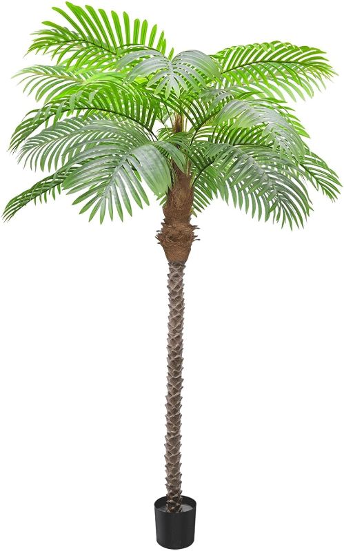 Photo 1 of  Artificial Tree Palm Silk Tree in Plastic Sturdy Pot Large Fake Tropical Palm Plant for Indoor Outdoor Office House Living Room Home Decor