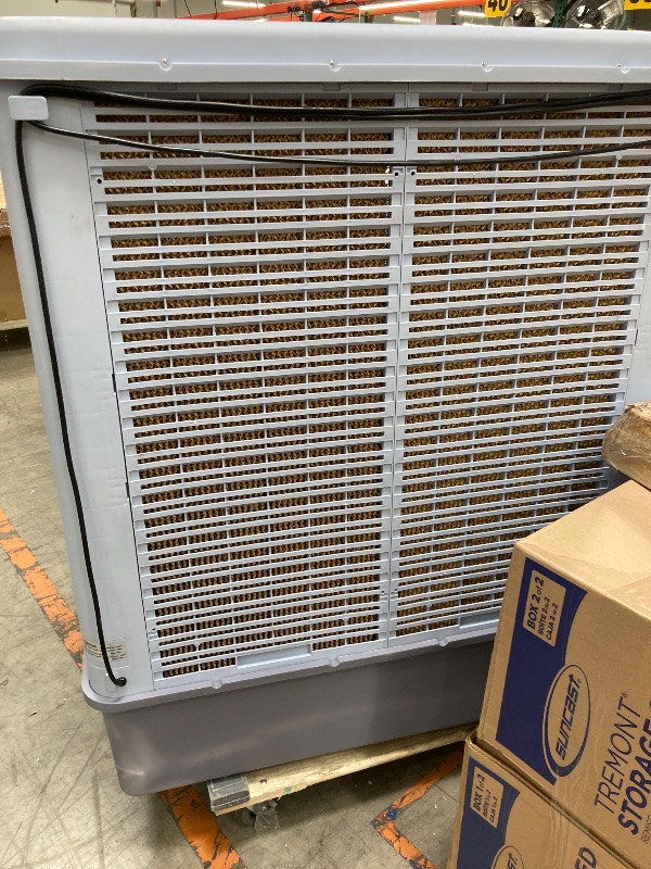 Photo 1 of 12000 CFM Evaporative Cooler 59", 160L- - 42.3 Gal Tank, 90°Oscillation, 450W 6 Speeds Swamp Water Cooler 120V, Industrial Strength Swamp Cooler for Outdoor Commercial Factories - Gray
