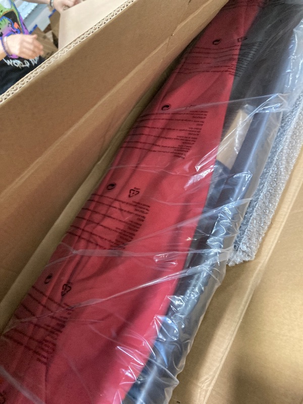 Photo 1 of 10ft Offset Hanging Market Patio Umbrella with Easy Tilt Adjustment,Polyester Shade,8 Ribs for Backyard,Poolside,Lawn and Garden,Red
