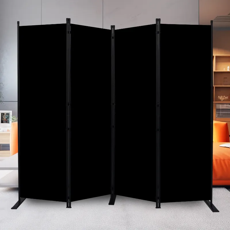 Photo 1 of Room Divider Folding Privacy Sceens 4 Panel Partition Room Dividers 88'' Room Divider Wall Screen, Upgrade (Wider Feet) Portable Temporary Wall for Room Separation Wall Divider for Room Office School