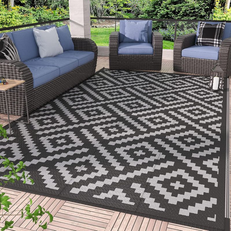 Photo 1 of 
GENIMO Outdoor Rug Waterproof 5x8 ft, Lightweight Plastic Straw Rugs, Outside Reversible Area Mat Carpet for Patio, Camping, RV, Deck, Balcony, Porch,...